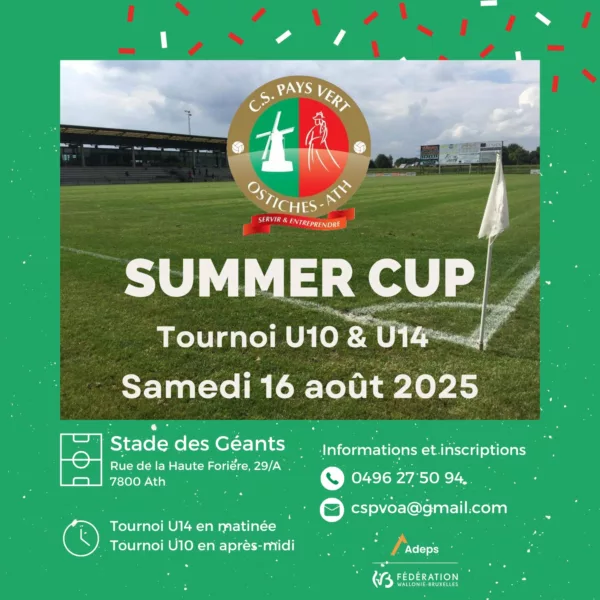 Summer Cup U10 & U14 du CS Pays Vert Ostiches – Ath