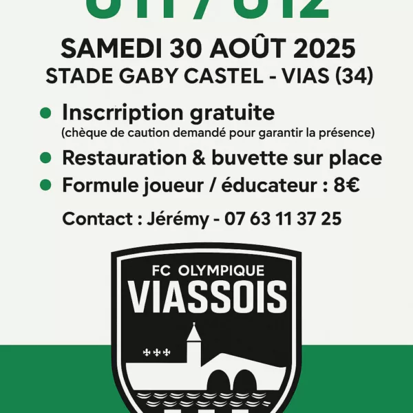 Tournois U11 et U12 du FC Olympique Viassois – Vias