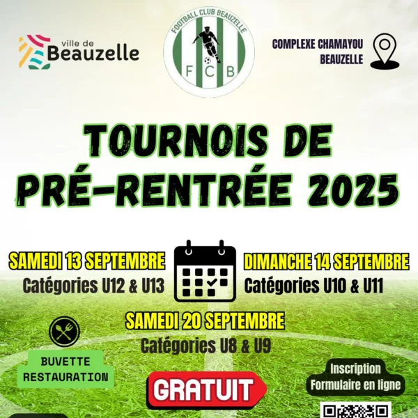 Tournois de Pré-rentrée 2025 U12 & U13 du FC Beauzelle