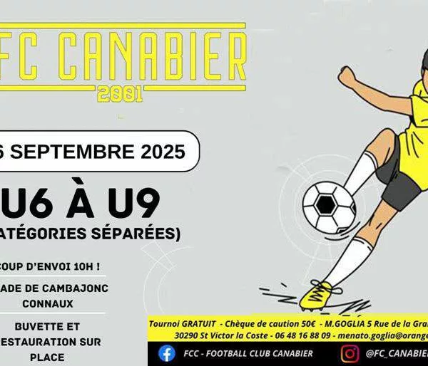 Tournois 2025 U6, U7, U8 & U9 du Fc Canabier – Connaux