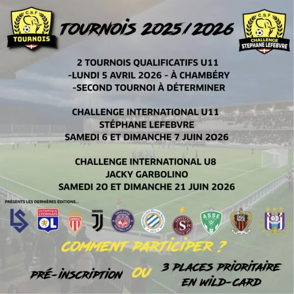 Challenge Stéphane Lefèbvre 2026 Qualificatif U11 du Chambéry SF
