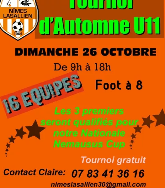 Tournoi d’automne 2025 U11 du Nîmes Lassalien – Nîmes