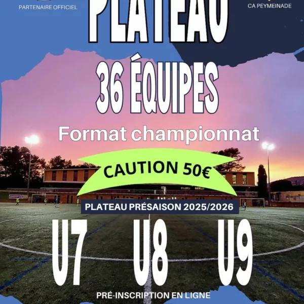 Plateau 2025 U7, U8 & U9 du CA Peymeinade