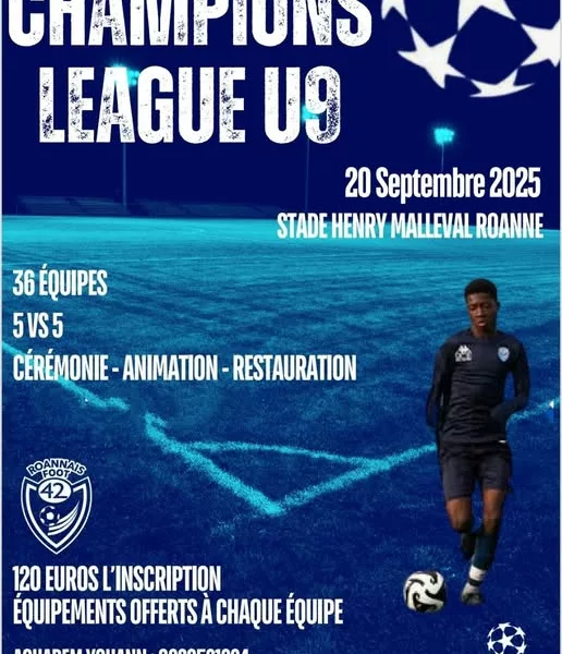 Champions League 2025 U9 du Roannais Foot 42 – Roanne