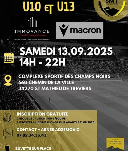 Tournois de rentrée 2025 U10 & U13 de l’ASSMT – Saint-Mathieu-de-Tréviers