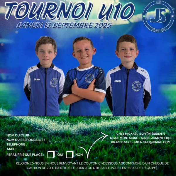 Tournoi de reprise U10 2025 de la JS Wavrin-Don – Wavrin