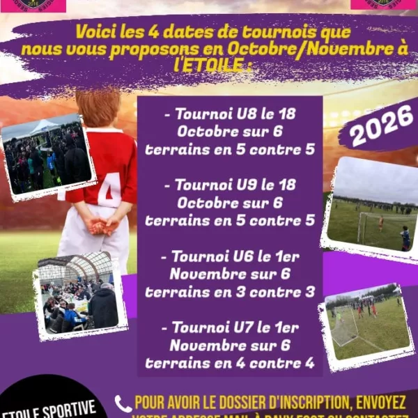 Tournois 2025 U8 & U9 de l’ES Sebourg Estreux Preseau Curgies – Estreux