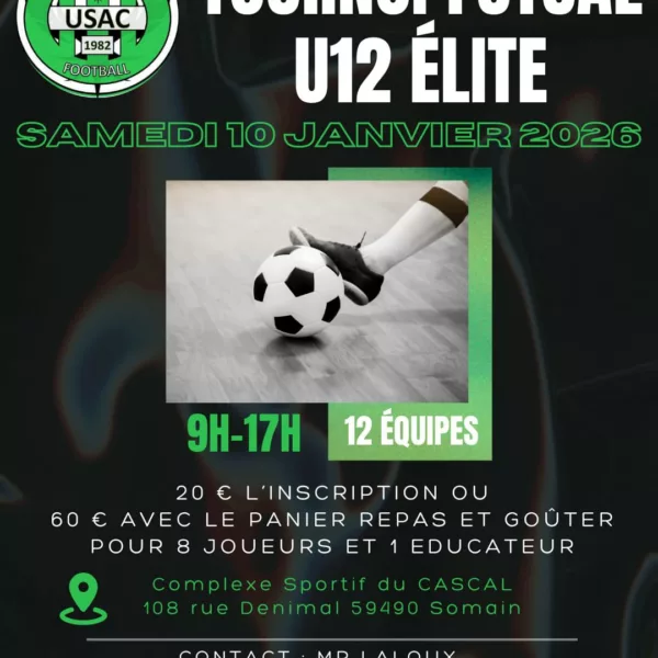 Tournoi Futsal 2026 U12 de l’USAC Somain