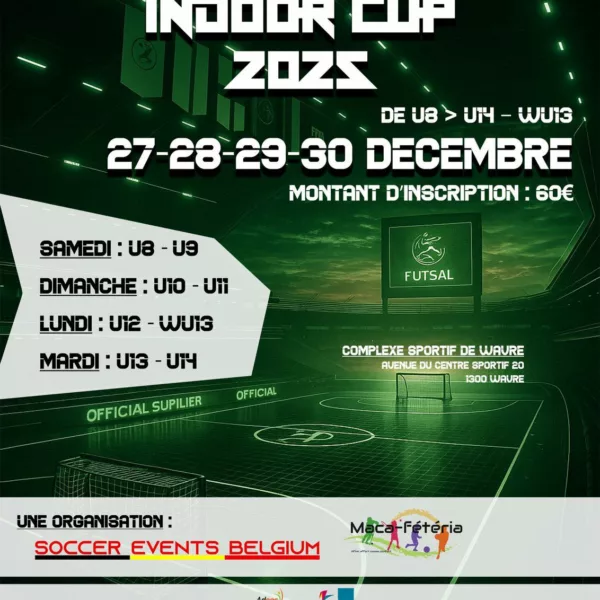 Mega Warriors Indoor Cup 2025 U13 & U14 – Wavre