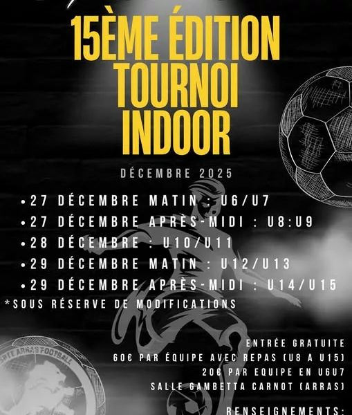 Tournois en salle 2025 U7 & U9 d’Arras