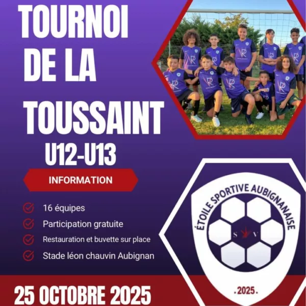 Tournoi de la Toussaint 2025 U13 de l’Étoile Sportive Aubignanaise – Aubignan