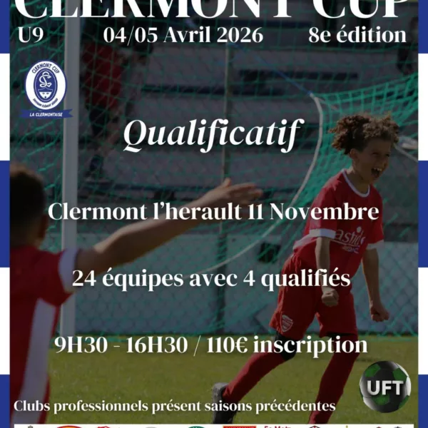Clermont’Cup 2026 Qualificatif U9 de la Clermontoise Football – Clermont-l’Hérault