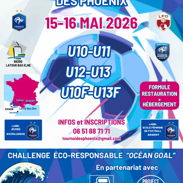 Tournoi International des Phoenix 2026 U11, U13 & U13F – Latour-Bas-Elne