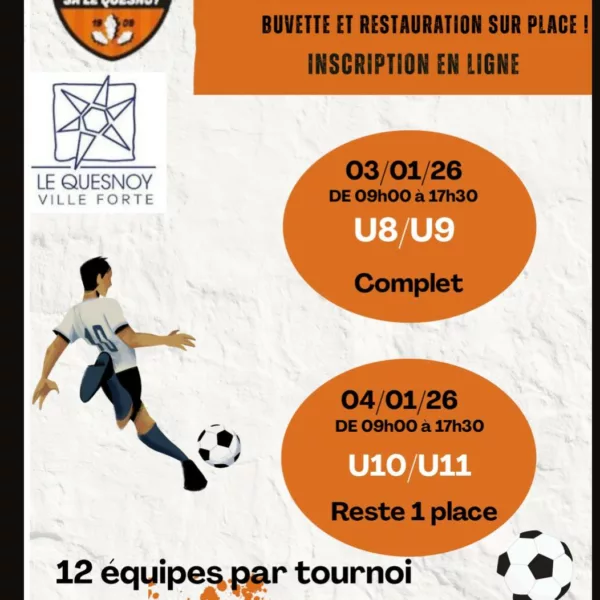 Tournoi en salle 2026 U9 du SA Le Quesnoy