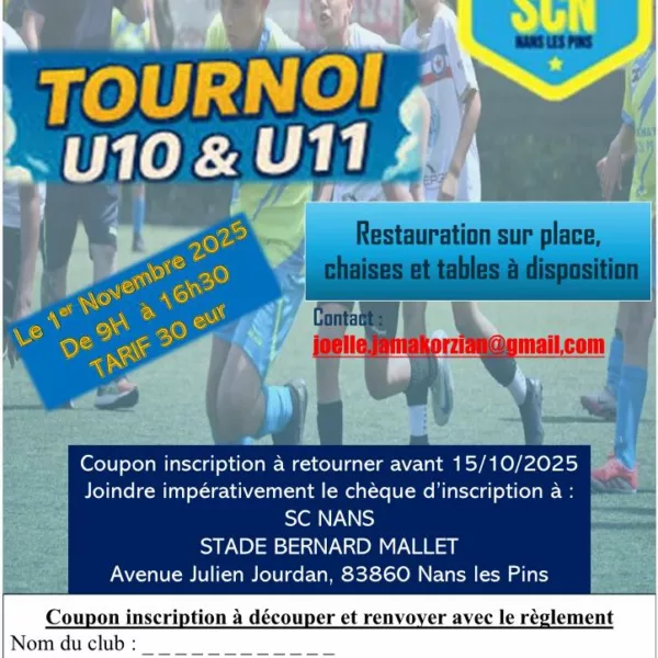 Tournois 52025 U10 & U11 du SCN Nans-les-Pins