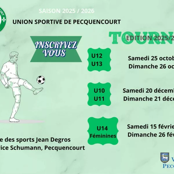 Tournoi 2025 U11 de l’US Pecquencourt