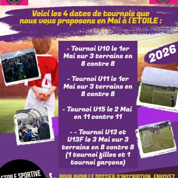 Tournois 2026 U13 & U13F de l’ES Sebourg Estreux Preseau Curgies – Estreux