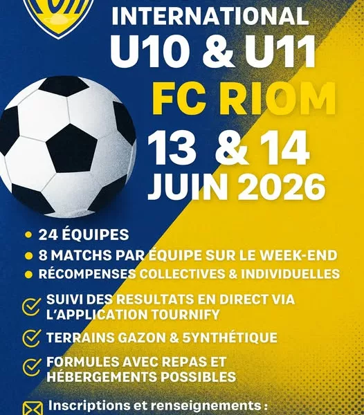 Tournoi International 2026 U10 & U11 du FC Riom