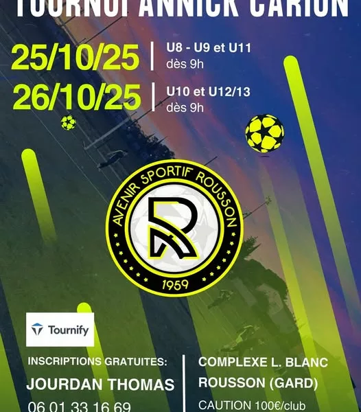 Tournoi Annick Carion 2025 U10 & U13 de l’AS Rousson