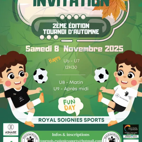 Tournoi d’automne 2025 U7, U8 & U9 du Royal Soignies Sports