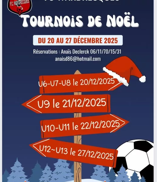 Tournoi de Noël 2025 U9 du FC Wardrecques