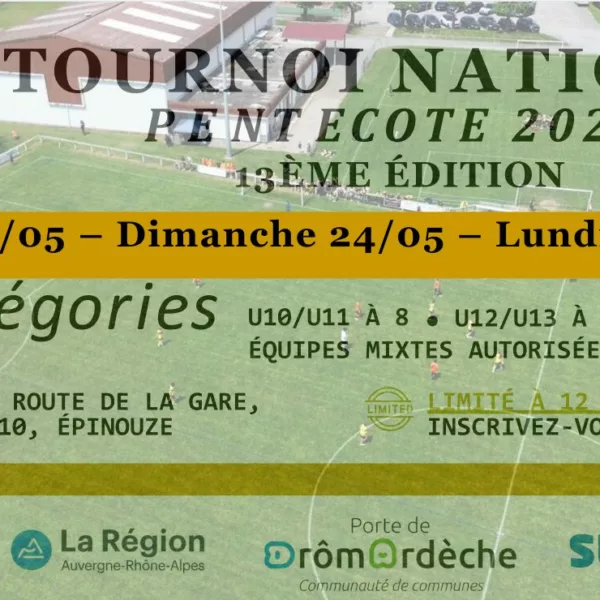 Tournoi National de Pentecôte 2026 U11 & U13 du Vallis Auréa Foot