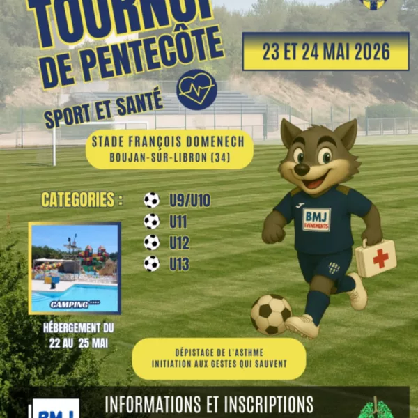 Tournoi de Pentecôte 2026 U10, U11, U12 & U13 – Boujan-sur-Libron
