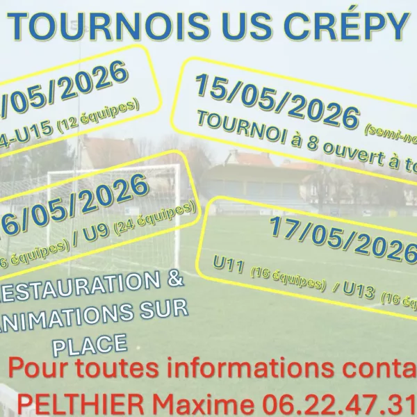 Tournoi 2026 Seniors de l’US Crépy – Crépy-en-Valois