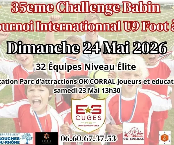 Challenge International 2026 Pierre Babin U9 de l’ES Cuges