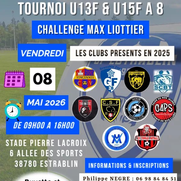 Challenge Max Liotter 2026 U13F & U15F du CF Estrablin