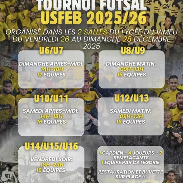Tournoi Futsal 2025 U11 & U13 USFEB – Friville-Escarbotin