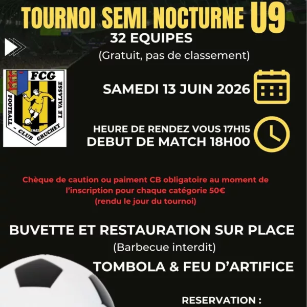 Tournois 2026 U9, U11 & U13 du FC Gruchet-le-Valasse