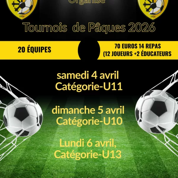 Tournoi de Pâques 2026 U13 de l’Olympic Marchiennois – Marchiennes