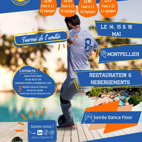 Tournoi de l’Amitié 2026 U14, U15, U16 & U17 du Jacou Clapiers – Montpellier