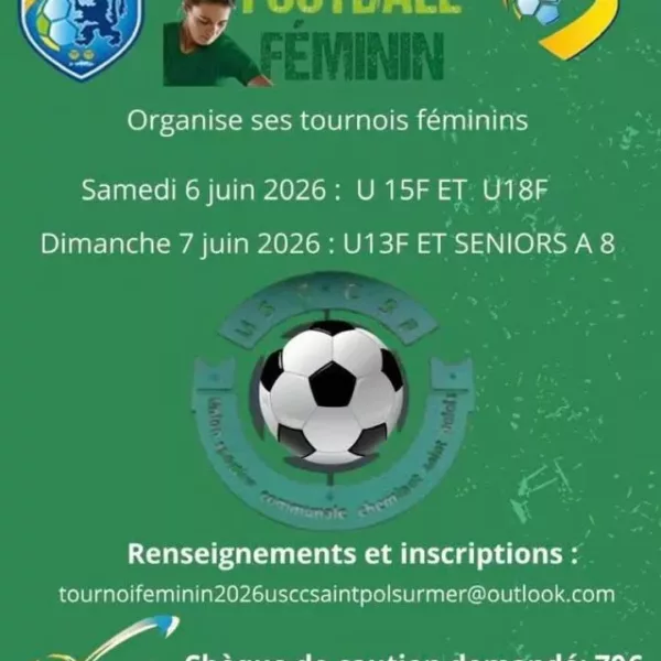 Tournois 2026 U13F & Seniors F de l’USCCSP – Saint-Pol-sur-Mer