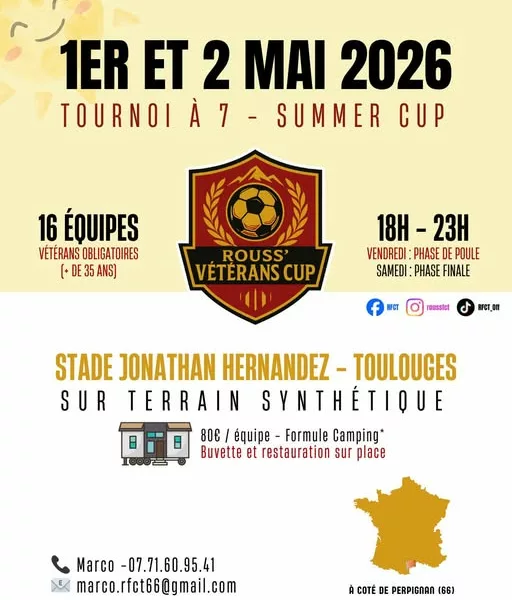 Rouss’ Vétérans Cup – Summer CUP 2026 – Toulouges
