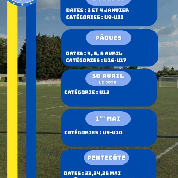 Tournoi de Pâques 2026 U11, U13, U14 & U15 du Vieux-Condé Foot
