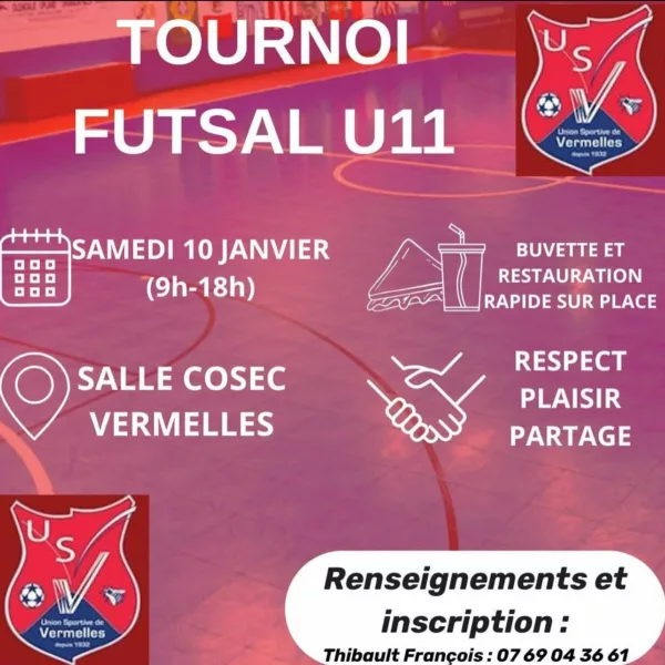 Tournoi Futsal 2026 U11 de l’US Vermelles