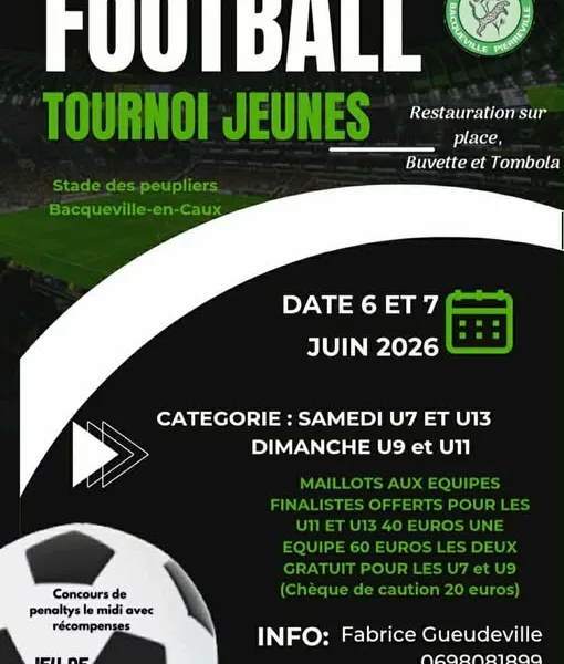 Tournois 2026 U9 & U11 de l&rsquo;U.S Bacqueville-Pierreville – Bacqueville-en-Caux