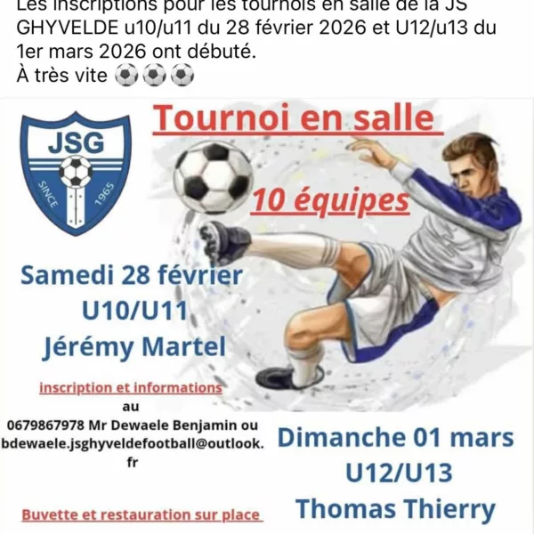 Tournoi en Salle Thomas Thierry 2026 U11 du JS Ghyvelde