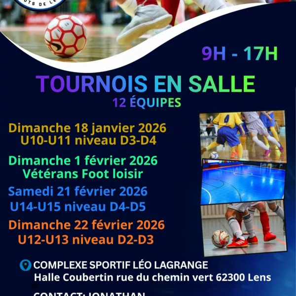 Tournoi en salle 2026 U13 (niveau D2-D3) du FCH Lens