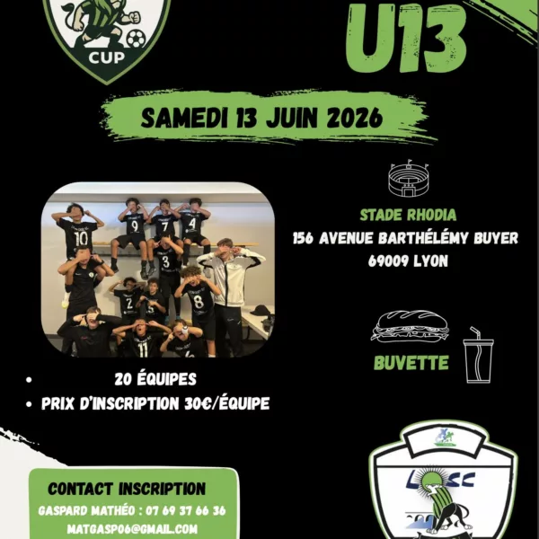 Tournoi 2026 U13 du Lyon Ouest Sporting Club