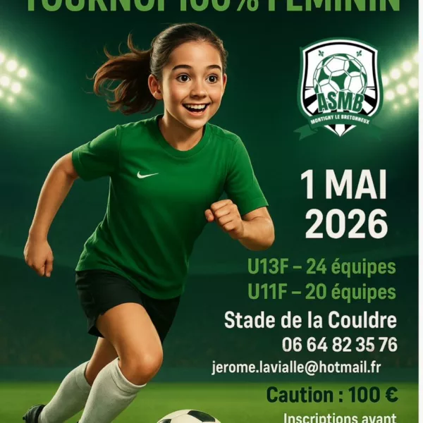 Tournoi 100% Féminin 2026 U11F & U13F l&rsquo;AS Montigny-le-Bretonneux
