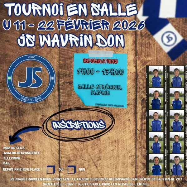 Tournoi en salle 2026 U11 de la JS Wavrin-Don – Wavrin