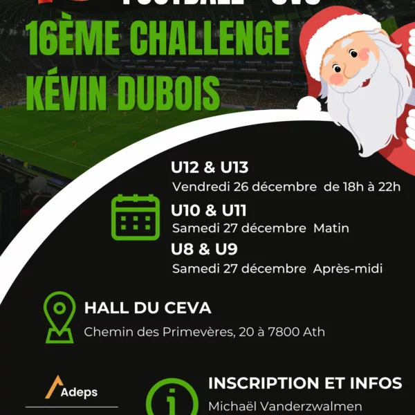 Challenge Kevin Dubois 2025 U8, U9, U10 & U11 du CS Pays Verts – Ath