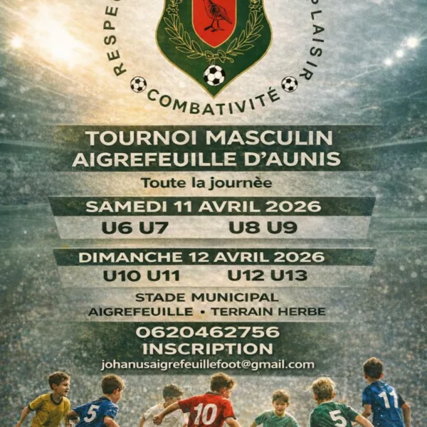Tournoi 2026 U11 & U13 de l&rsquo;ES Aigrefeuille – Aigrefeuille-d&rsquo;Aunis