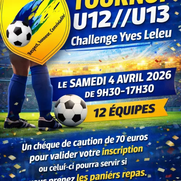 Tournoi 2026 U12 & U13 de l’AS Petite-Forêt – Aubry-du-Hainaut