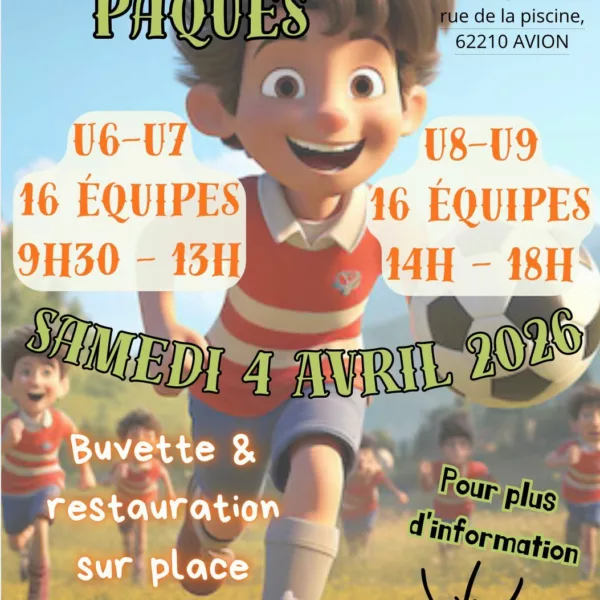 Tournoi de Pâques 2026 U7 & U9 de l&rsquo;US Cheminots d&rsquo;Avion