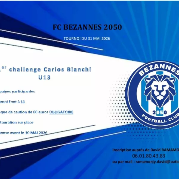 Challenge Carlos Bianchi 2026 U13 du Bezannes FC
