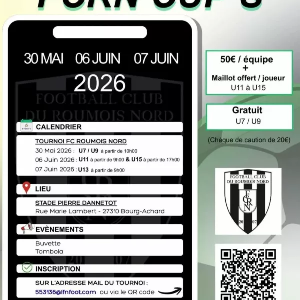 FCRN Cup&rsquo;s 2026 U13 du FC Roumois Nord – Bourg-Achard